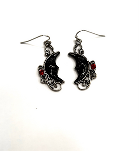 Black Moon Earrings